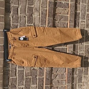 NWT Boohoo blue Utility Cargo Jeans Tan Size 4